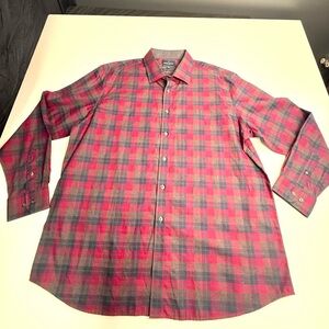 Daniel Hechter Red and Black Plaid Shirt